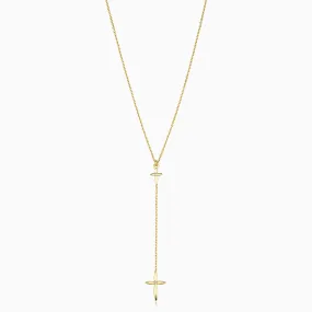 Cross My Heart Drop Necklace