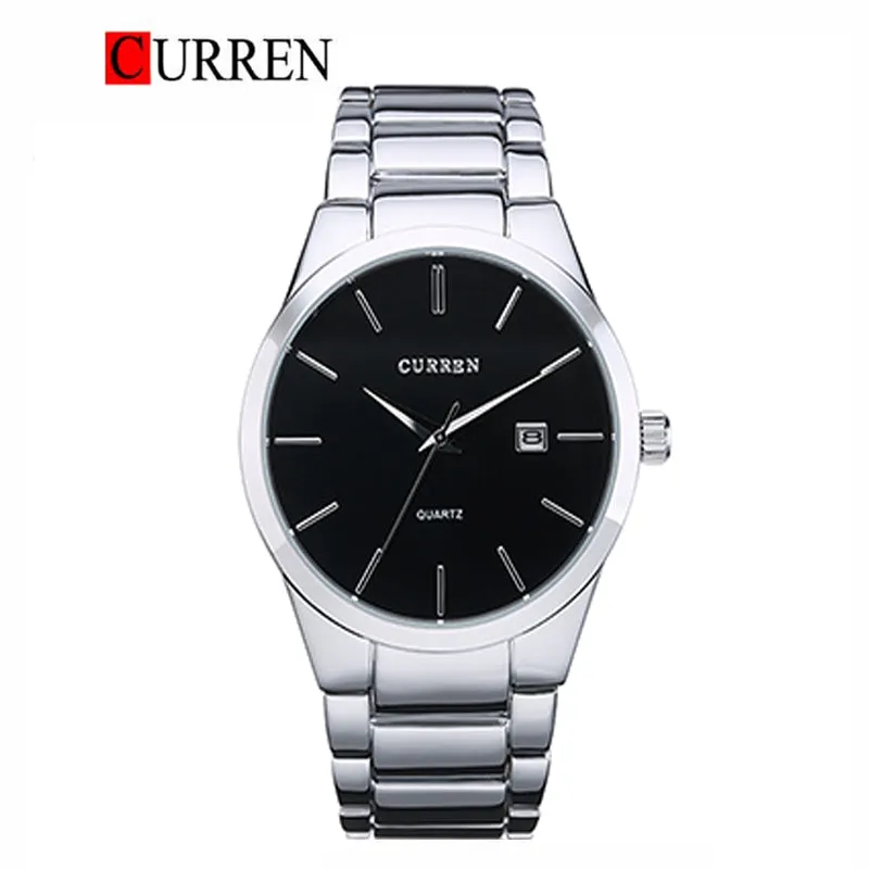 CURREN Original Brand Stainless Steel Band Wrist Watch For Men With Brand (Box & Bag)-8106