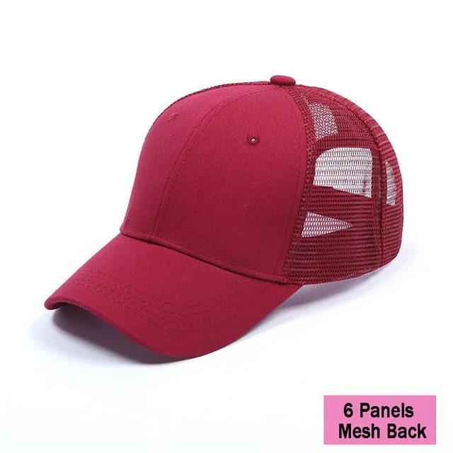 Customized Embroidery Logo Snapback Mesh Baseball Cap