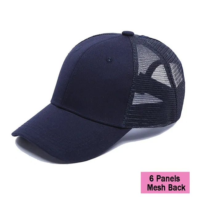 Customized Embroidery Logo Snapback Mesh Baseball Cap