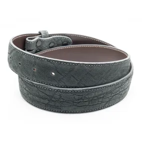 Dark Gray Suede Elephant Belt Straps