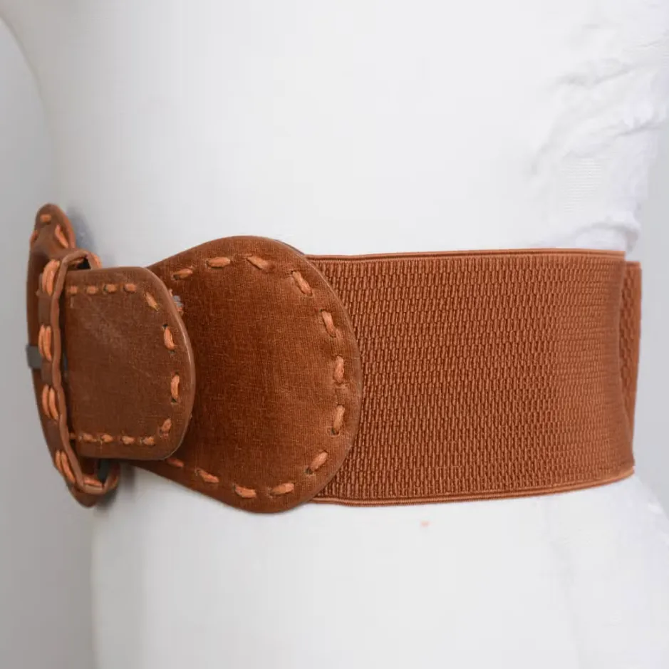 Deanna Distressed Look Wide Stitch Belt