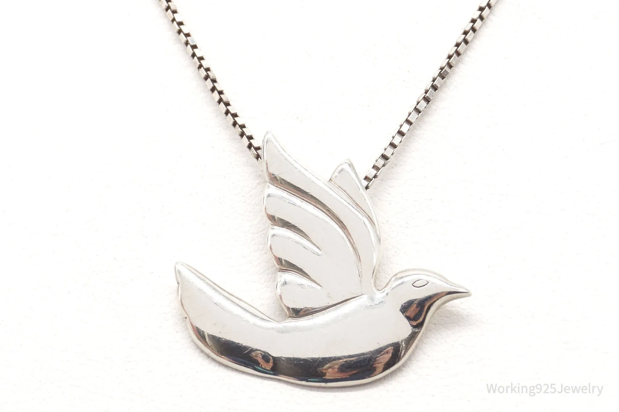 Designer Lavaggi Dove Psalm 55:6 Sterling Silver Necklace