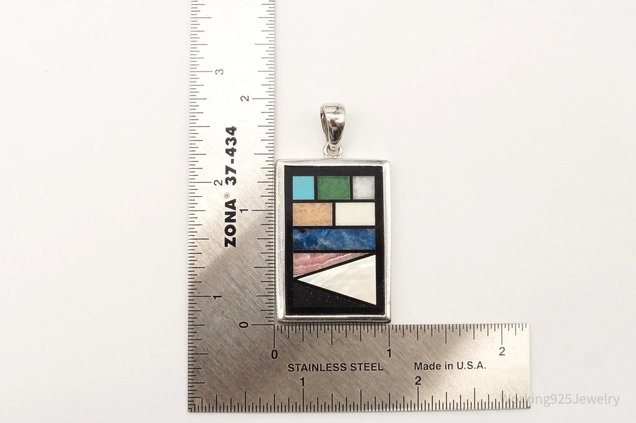 Designer Whitney Kelly Designs Multi Gemstone Sterling Silver Pendant