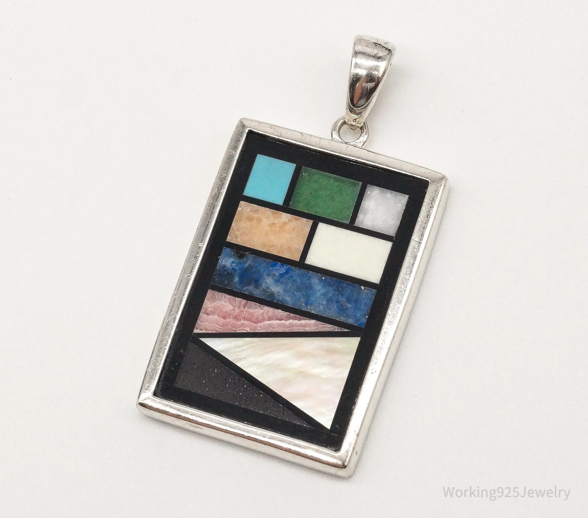 Designer Whitney Kelly Designs Multi Gemstone Sterling Silver Pendant