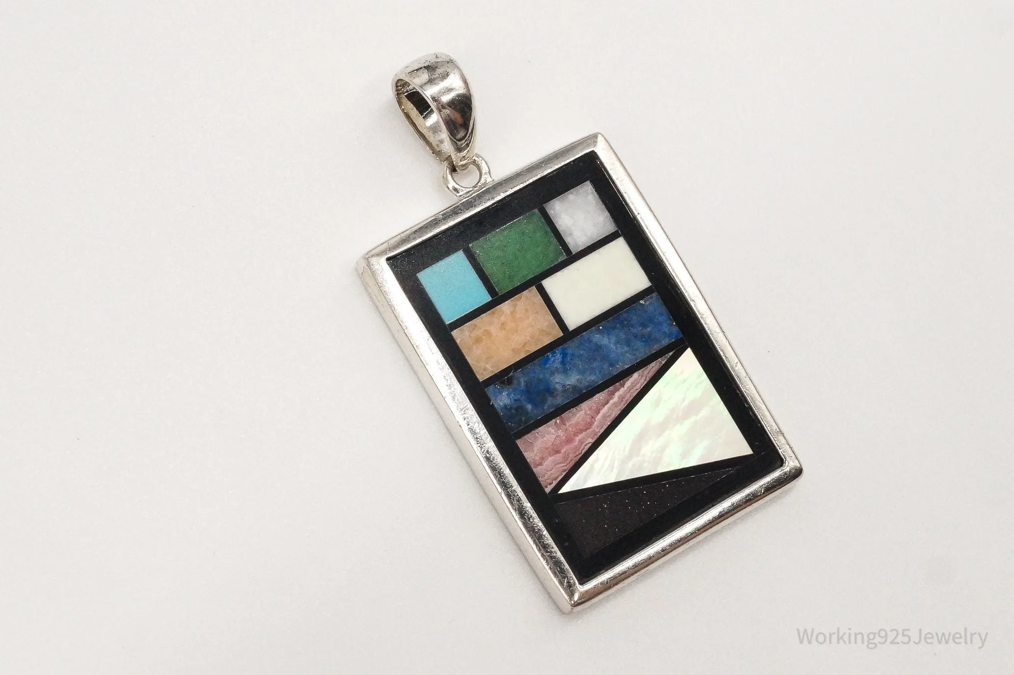 Designer Whitney Kelly Designs Multi Gemstone Sterling Silver Pendant