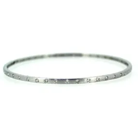 Diamond Brushed Texture Bangle Bracelet