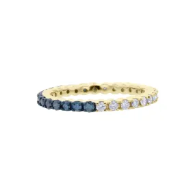 Duo Blue and White Eternity Diamond Ring