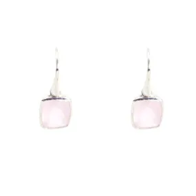 Earrings - Dangle Rose Quartz Sterling Silver