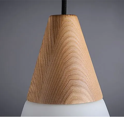 Edeet Half Wood Hang Lamp