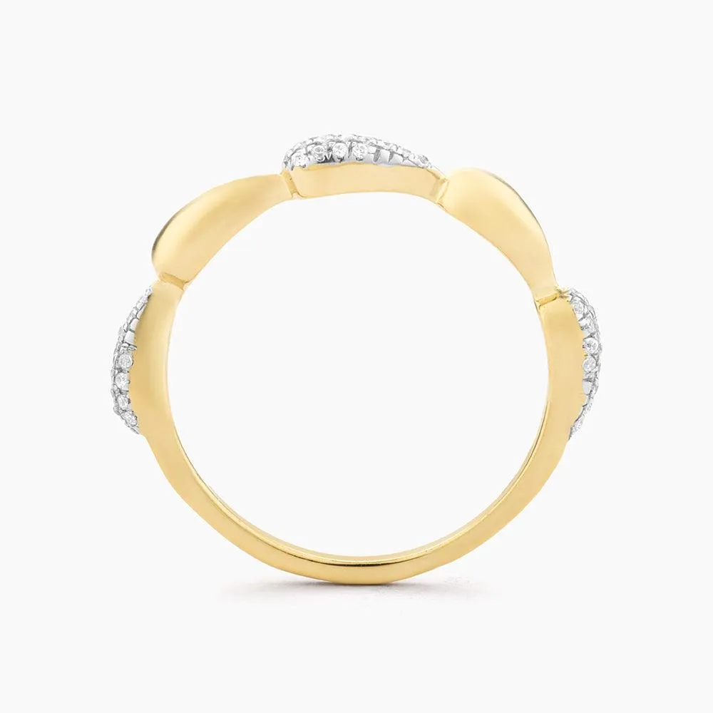 Ella Stein Raindrops Falling Stackable Ring in Gold - Size 7