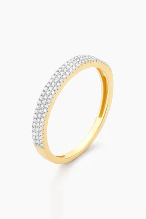 Ella Stein Triple Row Stackable Ring in Gold - Size 8