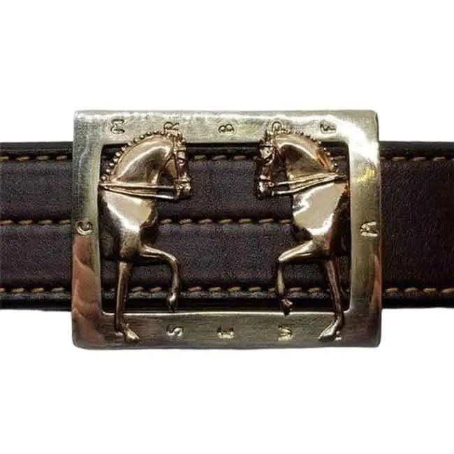 Enter At A Dressage Belt Buckle Bronze