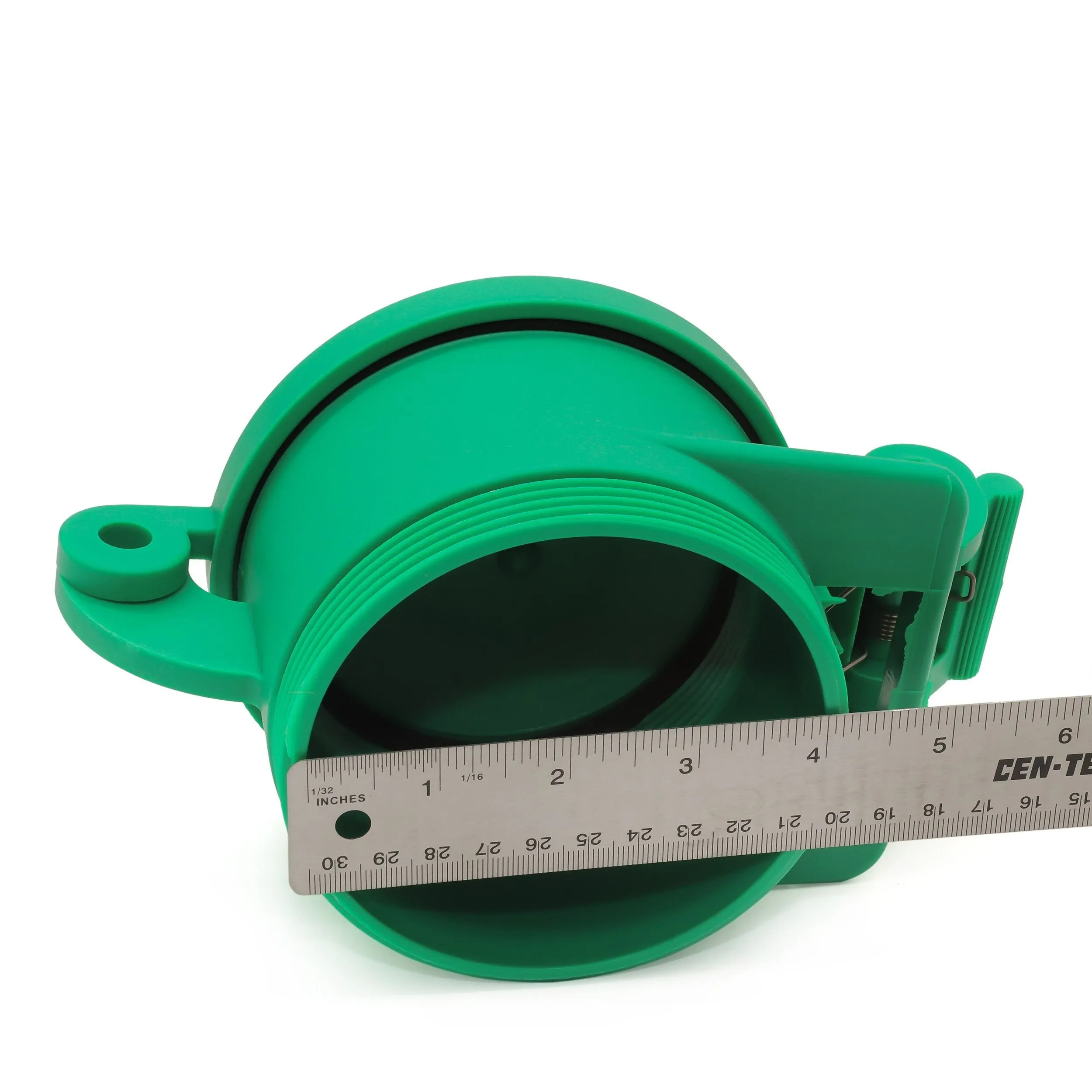 Enviro Design Products: FootLoose RV Site Sewer Cap, 4" Green Male