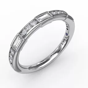 Fana Baguette and Bar Diamond Band 7344