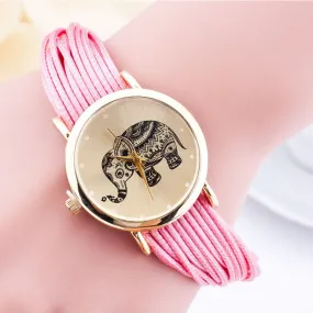 Fashion Elephant Bracelet Quartz Watch Women Wrist Watches Ladies Rope Chain Wristwatch quartz-watch Clock