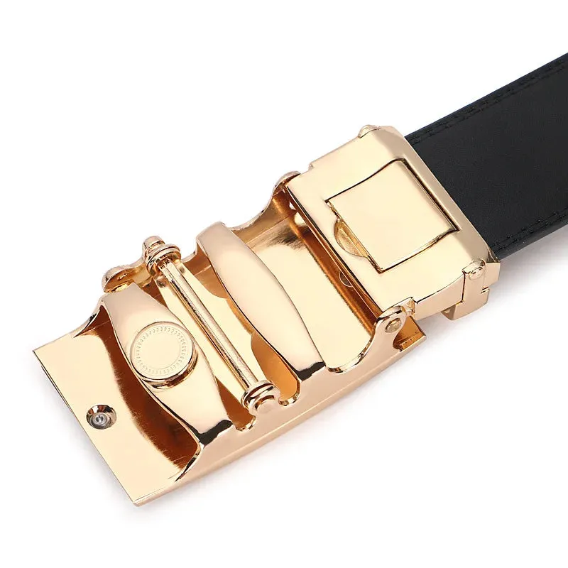 Fashion Men's Belts Pu Leather Alloy Automatic Buckle Belt Business Casual Designer Male Waist Band Luxury High Quality Belt