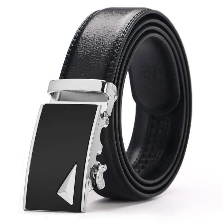 Fashion Men's Belts Pu Leather Alloy Automatic Buckle Belt Business Casual Designer Male Waist Band Luxury High Quality Belt