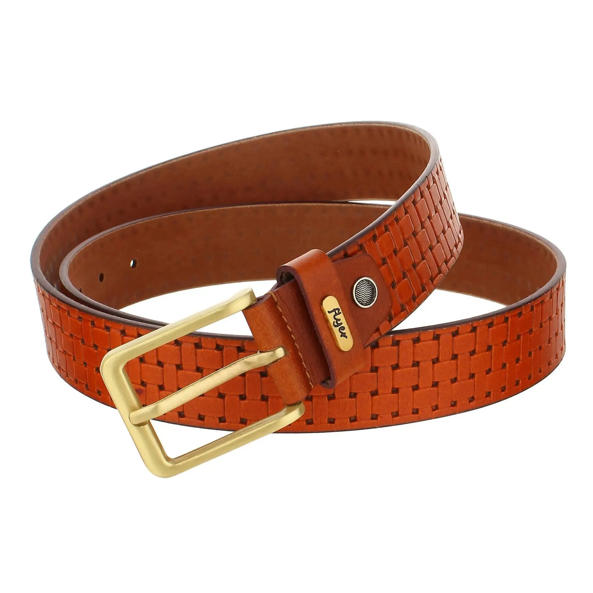 Flyer Leather Belt for Men Colour -Tan (SKU TAN2229)