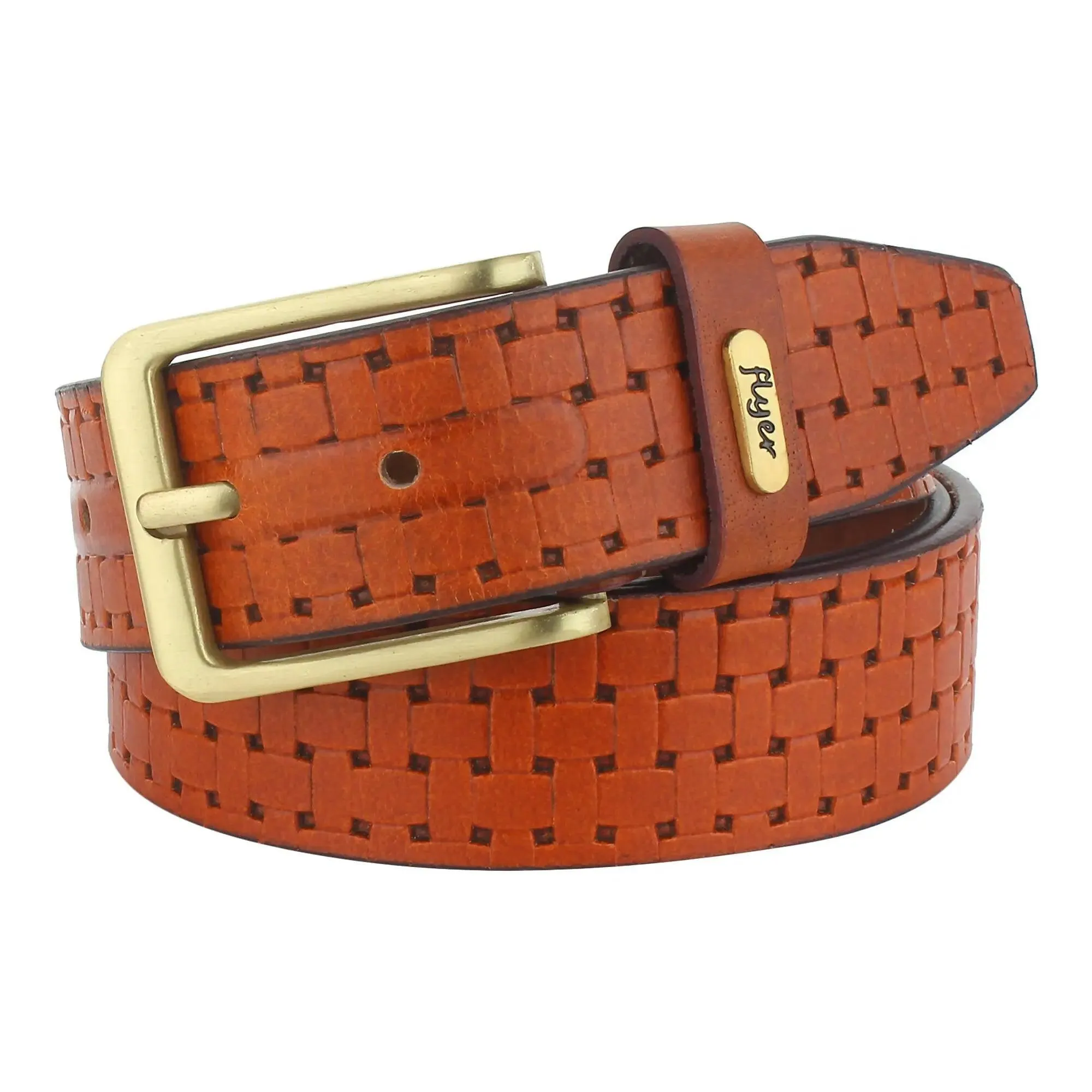 Flyer Leather Belt for Men Colour -Tan (SKU TAN2229)