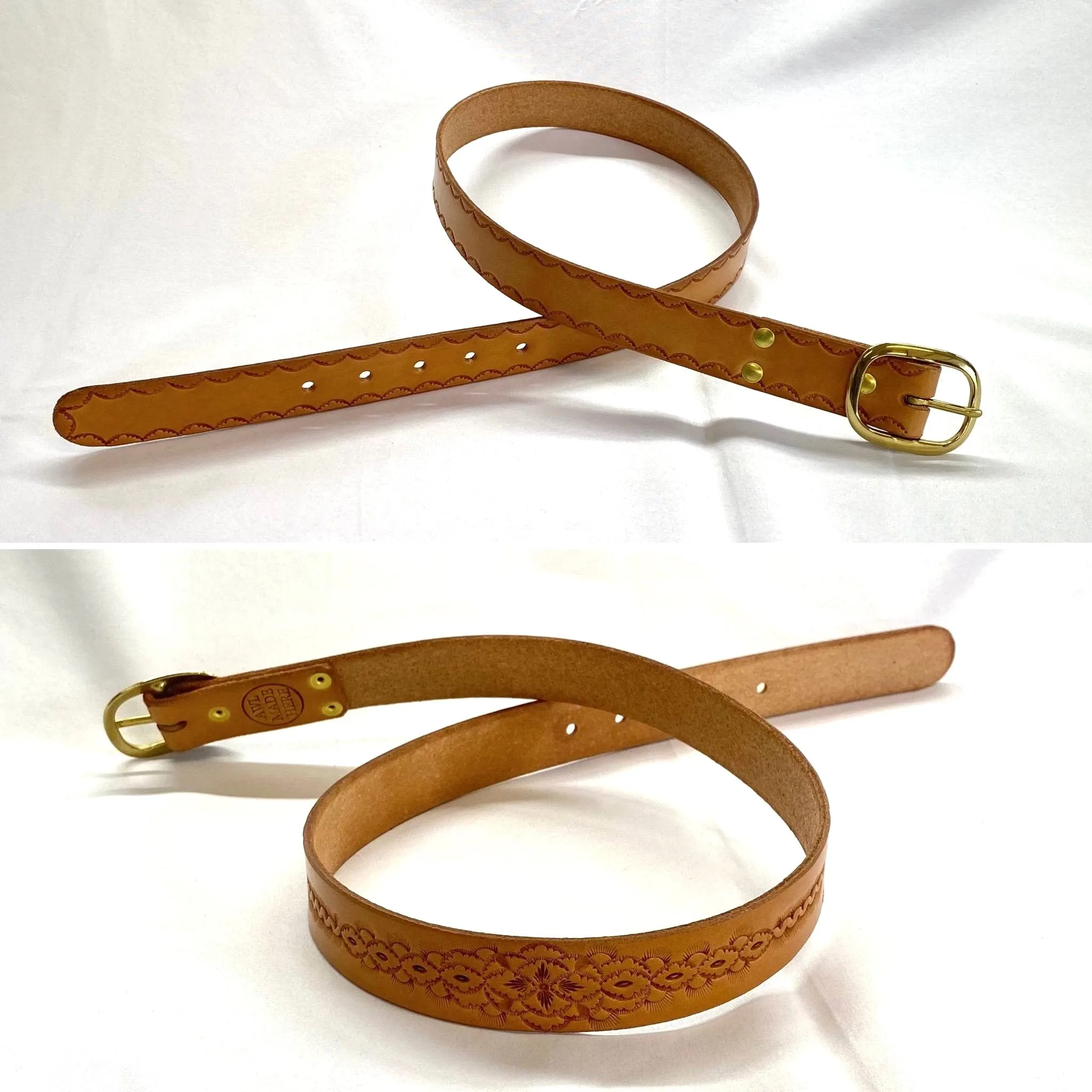 Fully Tooled Leather Belt