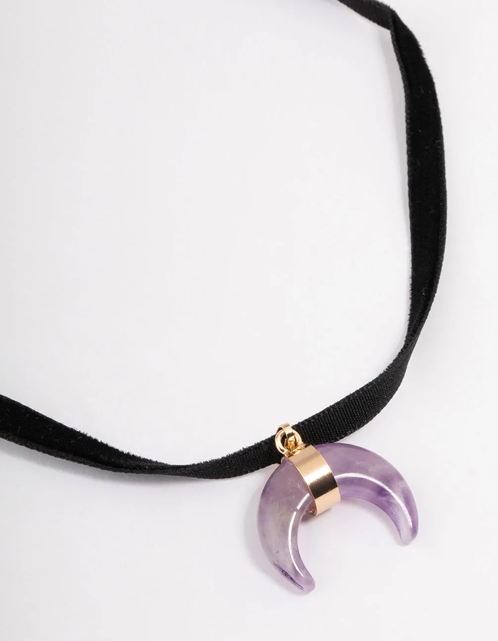 Gold Amethyst Horn Choker