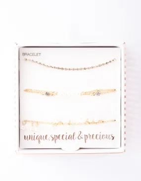 Gold Pearl Jingle Bracelet Pack