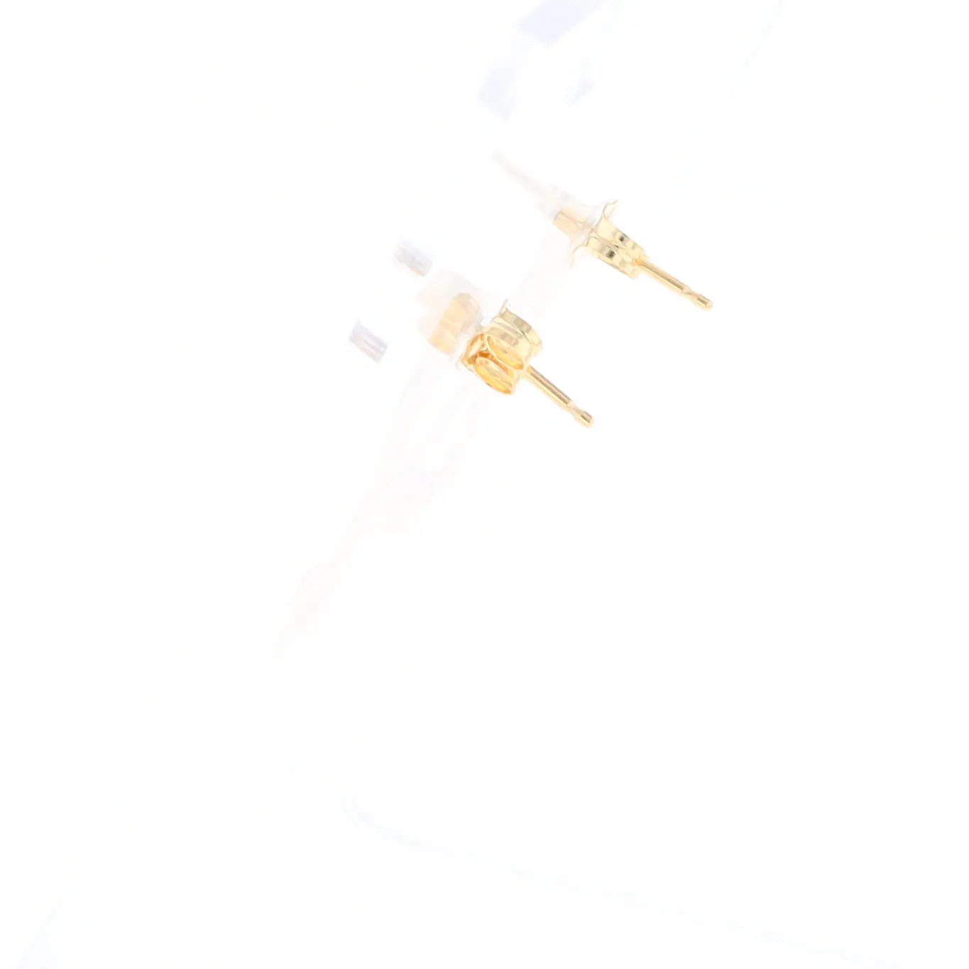 Gold Quartz Round Double Curved Bar Earrings - G2