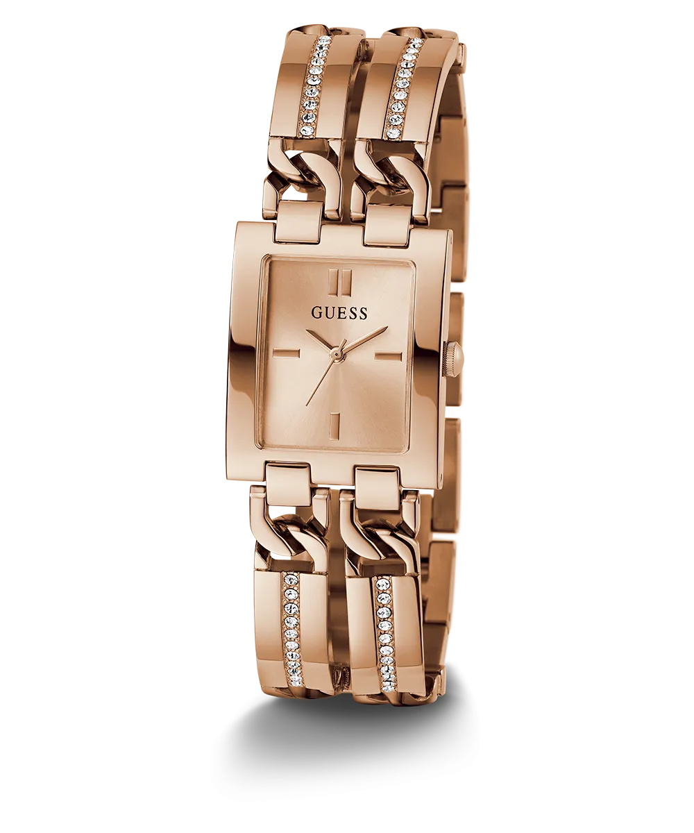 GUESS Ladies Rose Gold Tone Analog Watch