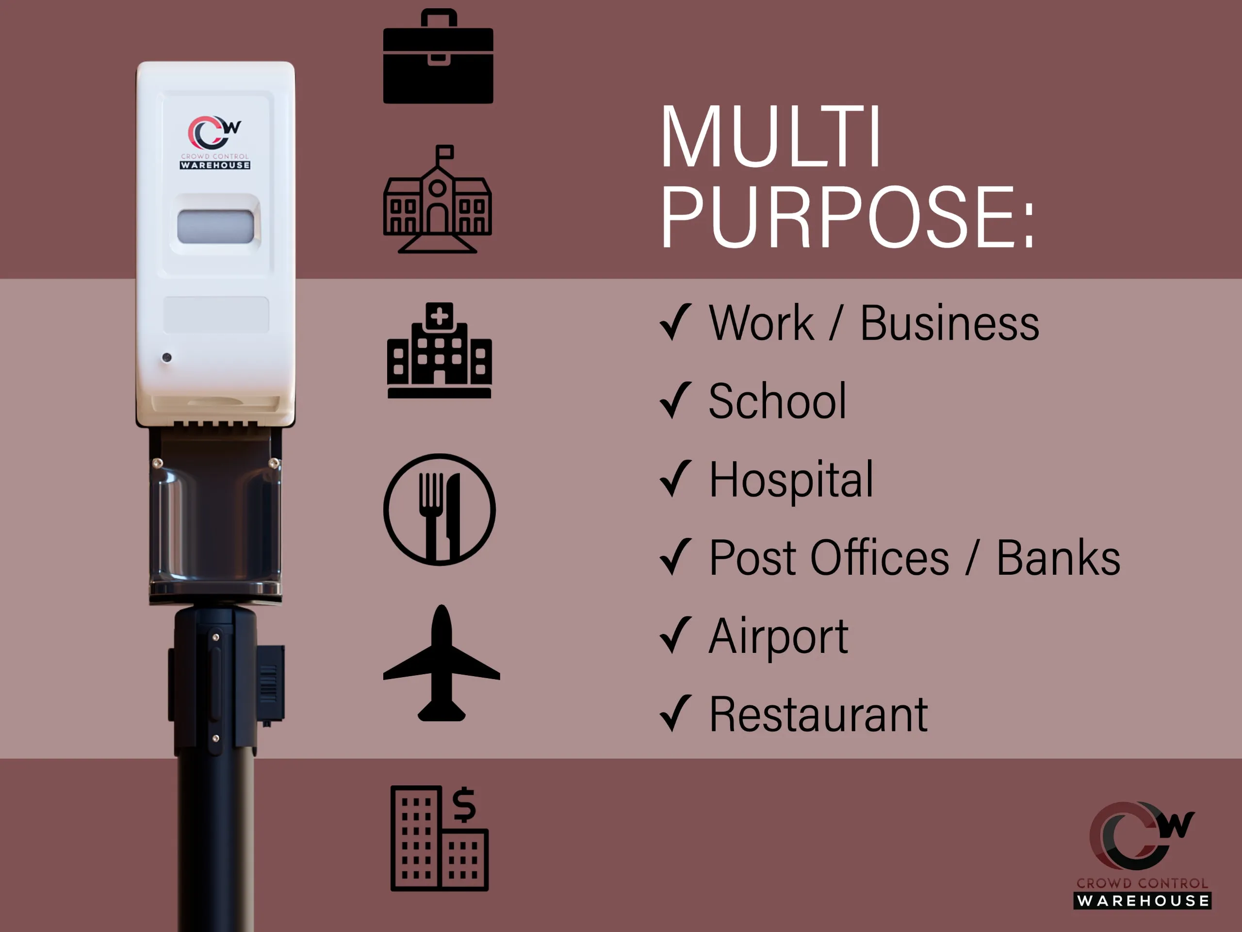 Hand Sanitizer Dispenser for Stanchions