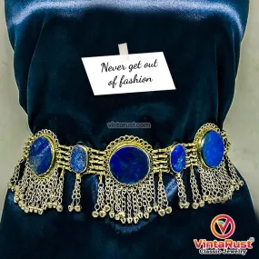 Handmade Bohemian Lapis Stone Belly Dance Belt