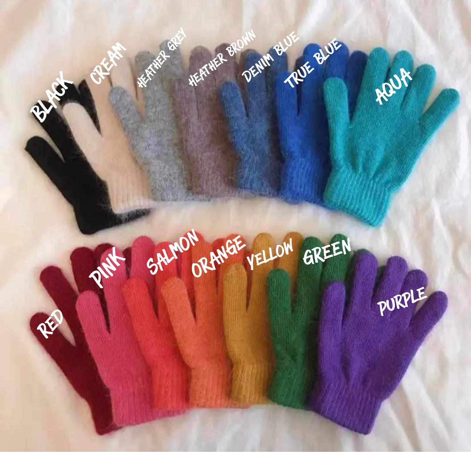 Happy Knit Gloves – Brightly Colored Winter Accessories for Women, Teens, and Kids