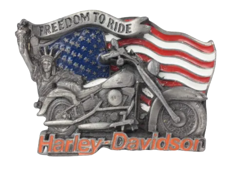 Harley Davidson Freedom to Ride Silver Belt Buckle