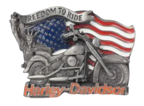 Harley Davidson Freedom to Ride Silver Belt Buckle