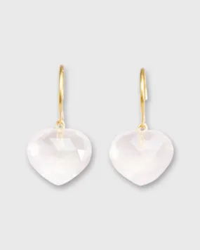 Heart Earrings in Rose Quartz