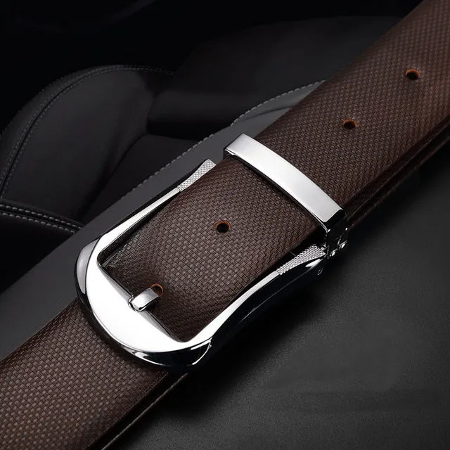 High Quality First Layer Genuine Leather Pin Buckle Belts