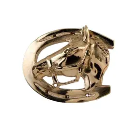 Horse Head Horseshoe Belt Buckle