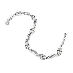 Hot Sale Fashion Cubic Zirconia Gemstone Silver Bracelet - Glamorous CZ Silver Bracelet