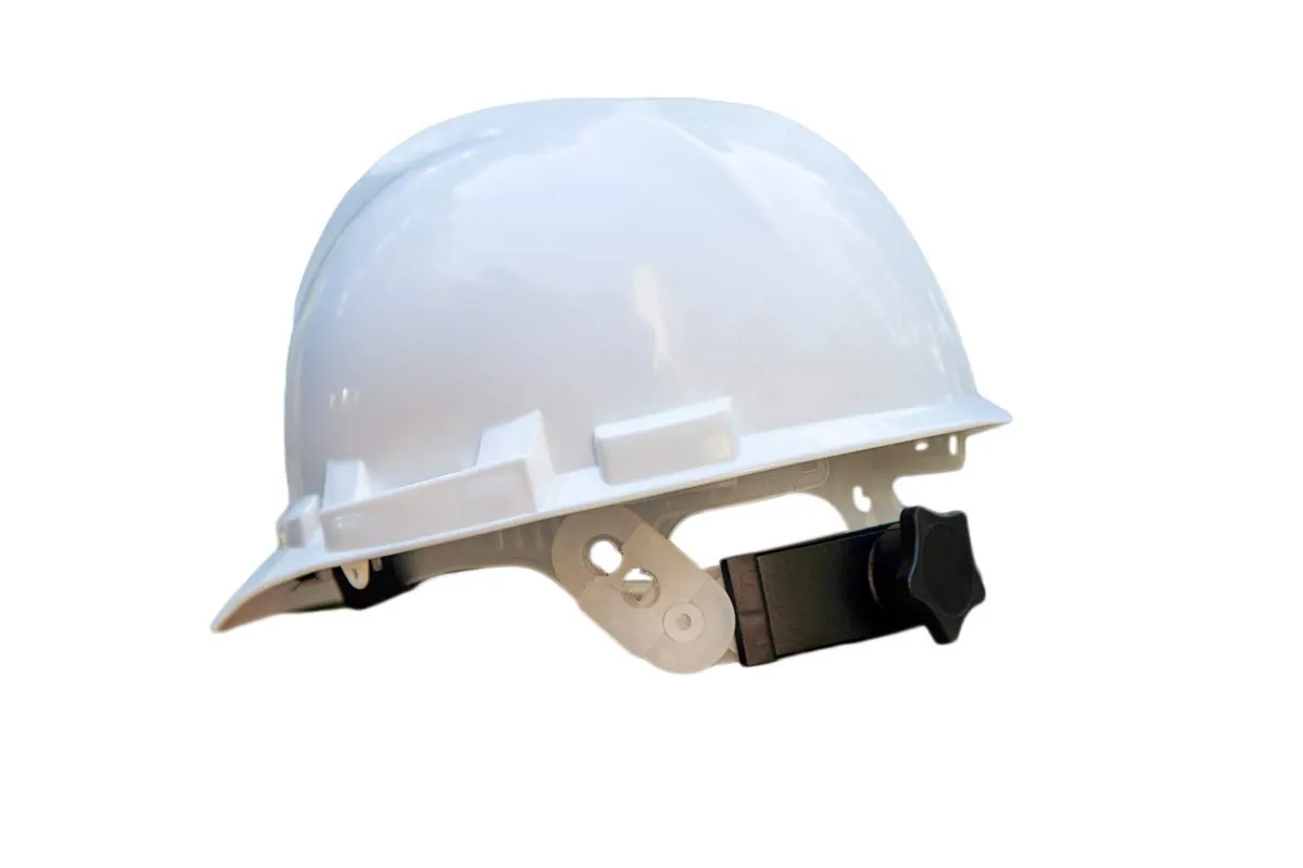 Impact Pro Safety Hard Hat, HDPE Sweatband, 4 Point Ratchet Suspension