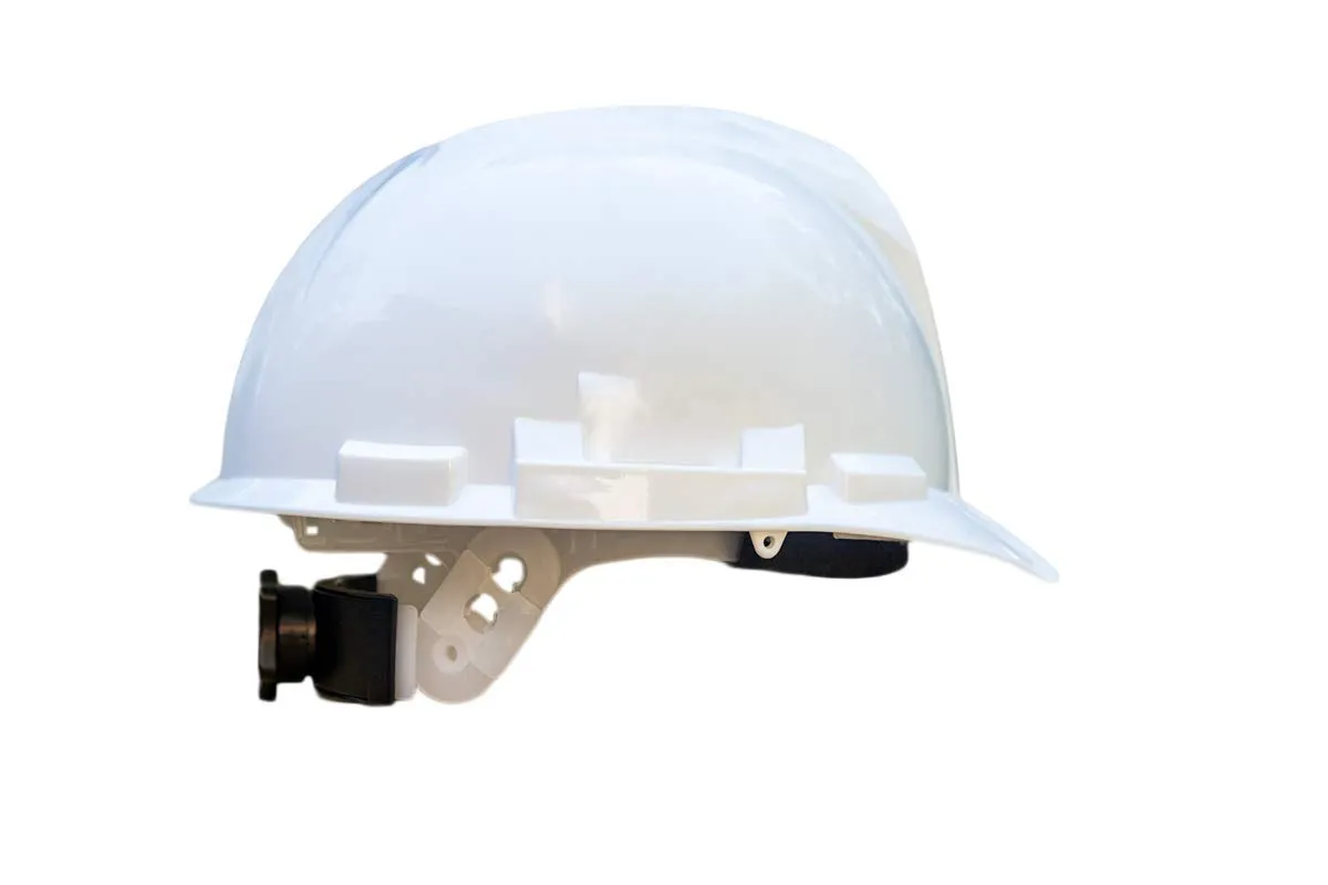 Impact Pro Safety Hard Hat, HDPE Sweatband, 4 Point Ratchet Suspension