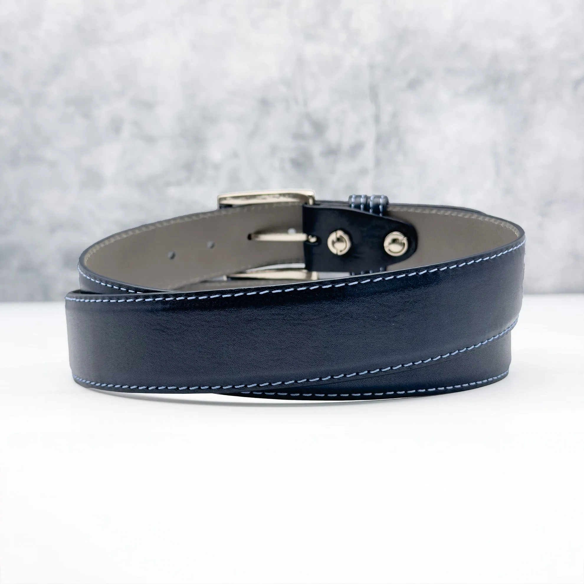 Italian Calf Belt: Navy