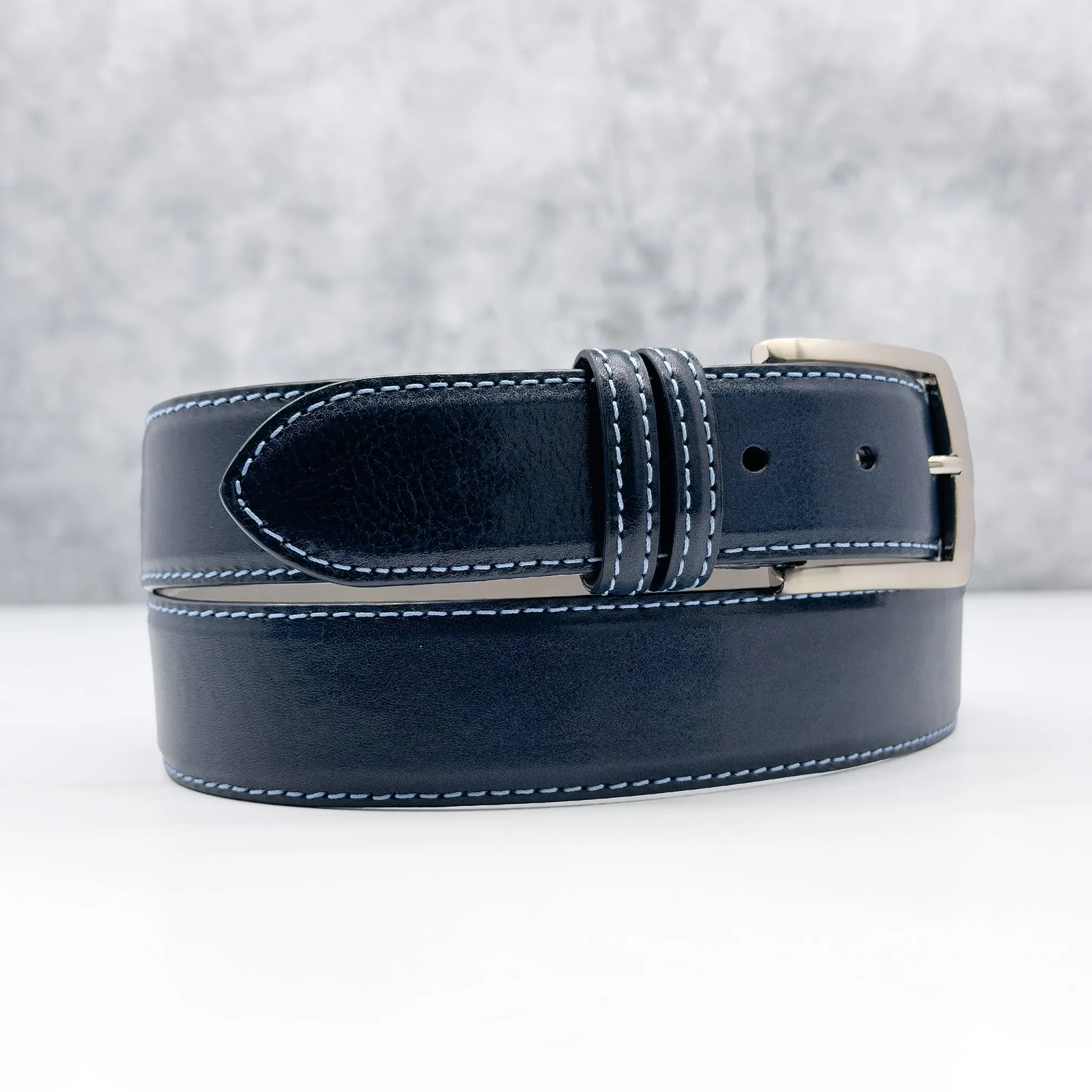 Italian Calf Belt: Navy