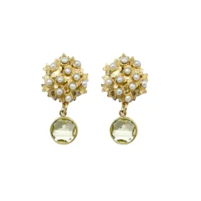 Jardin Hydrangea Lemon Quartz  Earrings