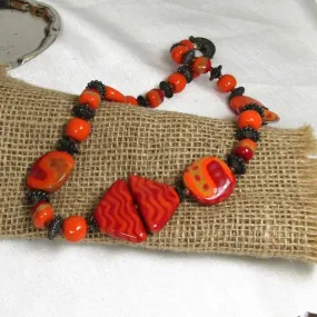 Kazuri Red Necklace Fair Trade Beads