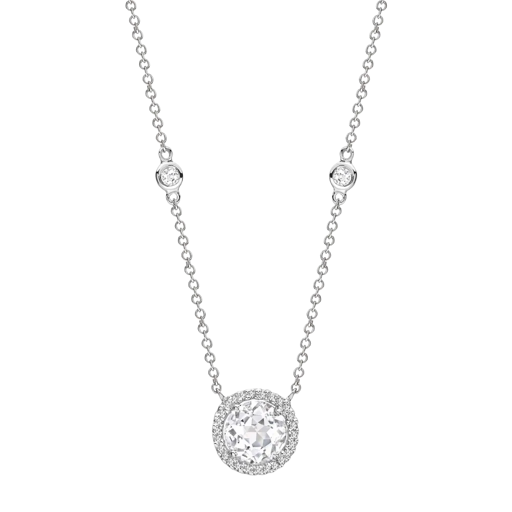 Kiki McDonough Grace White Topaz and Diamond Necklace