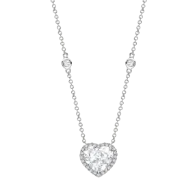 Kiki McDonough Grace White Topaz Heart Necklace