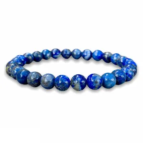 Lapis Lazuli Gemstone Elastic Bead Bracelet