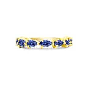 Large Tanzanite Chasing Pear Band