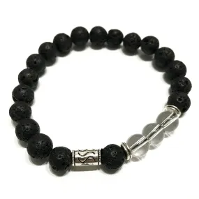 Lava Stone Bracelet - Tribal Rock Quartz | Buy Now at Ancient Wisdom for Trendy and Aromatherapeutic Benefits