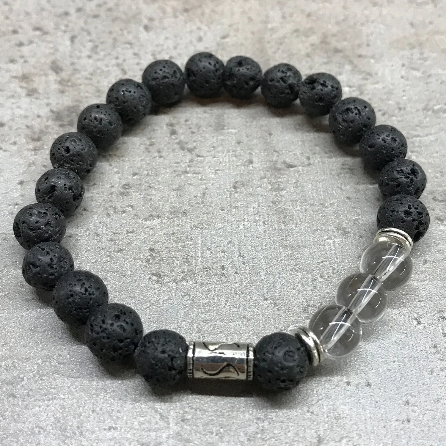 Lava Stone Bracelet - Tribal Rock Quartz | Buy Now at Ancient Wisdom for Trendy and Aromatherapeutic Benefits